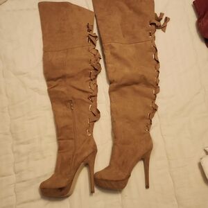 Thigh High Heeled Boots